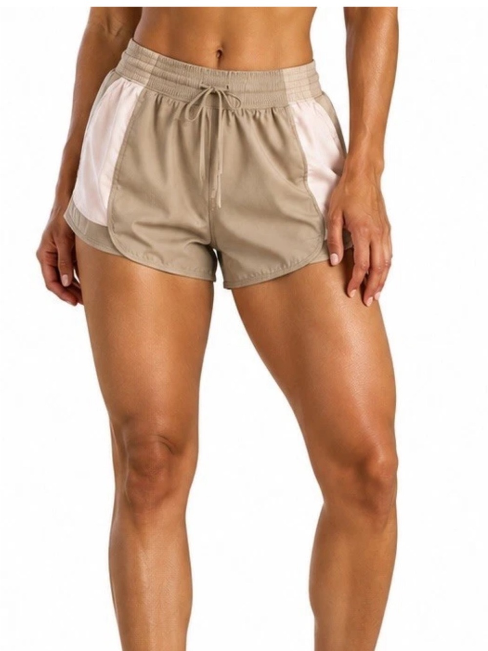 Abercrombie & Fitch YPB shorts Women's Tan Athletic Shorts size L